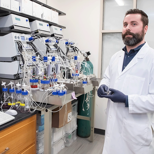 Man in a lab