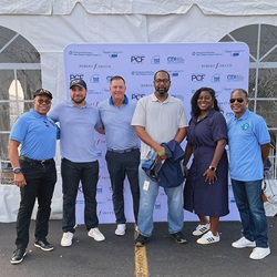 Group photo at a community health outreach event